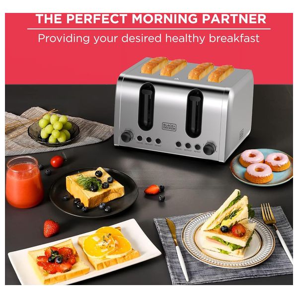 Black & Decker ET444-B5 - Toaster - 2100W - Stainless Steel