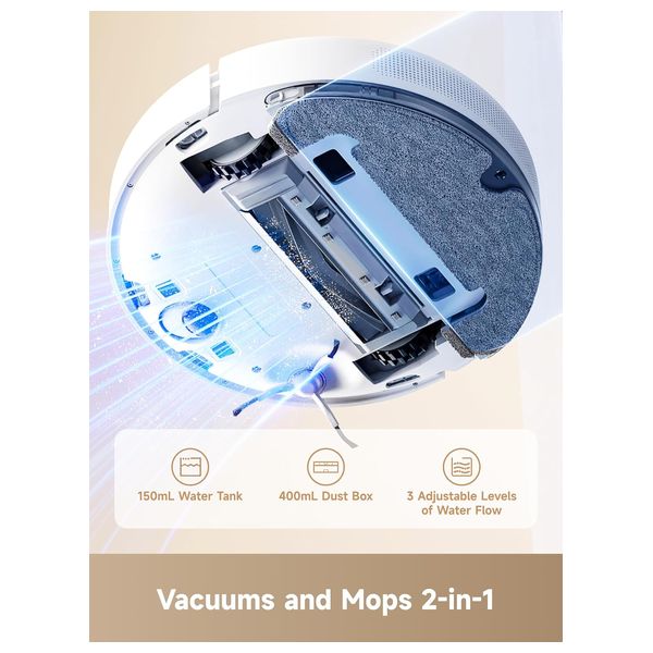 Dreame D10-Plus-Gen-2 - Robot Vacuum & Mop - 5200 mAh - White