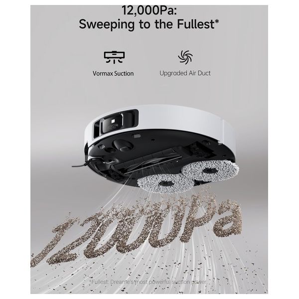 Dreame X40 Ultra - Robotic Vacuum & Mop - 6,400 mAh - White