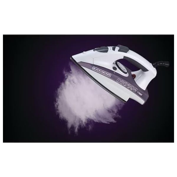  بلاك اند ديكر مكواة بخارية بقاعدة غير لاصقة - 1750 واط - X1750-B5 - بنفسجي 