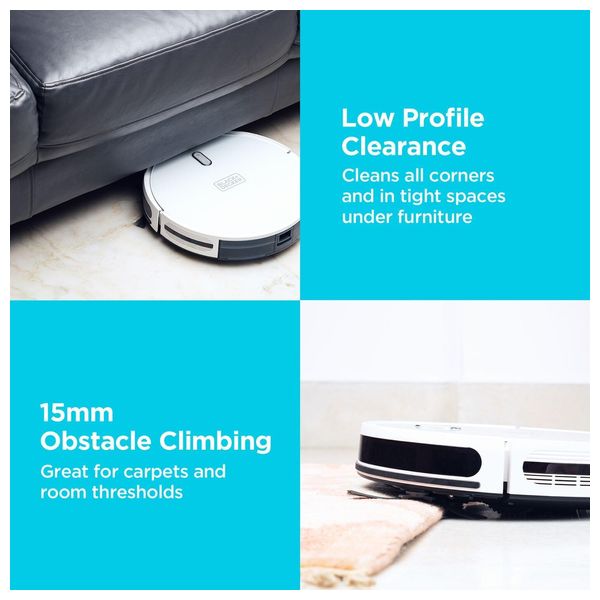 Black & Decker BRVA425B10-B5 - Robotic Vacuum Cleaner & Mop - White