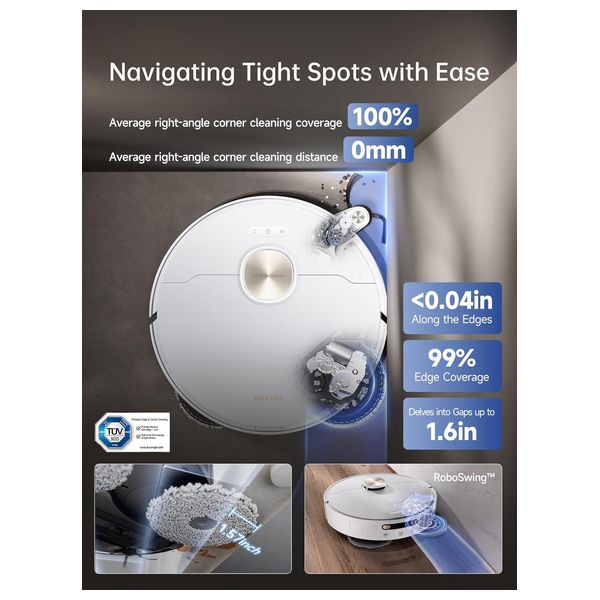 Dreame X40 Ultra - Robotic Vacuum & Mop - 6,400 mAh - White