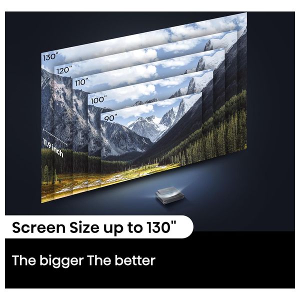 Hisense PX2-PRO - Trichroma Ultra Short Throw Home Theater Projector - 4K UHD - Projection Size 90 Inch – 130 Inch - Gray