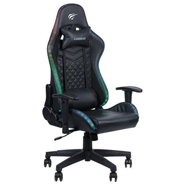  Havit GC927 Gaming Chair - Built-in LED lighting with multiple modes - High-quality foam padding for seat and back - Black 