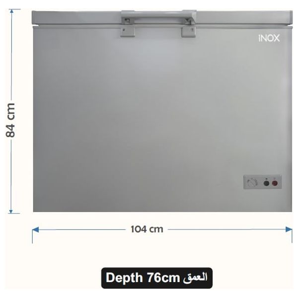 Inox S305LS - Chest Freezer - 14 ft - LED interior lighting - Silver