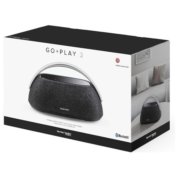  JBL Harman Kardon Go + Play 3 - Portable Bluetooth speaker - with superior sound and 8 hours playtime - 3-way stereo sound - Black 