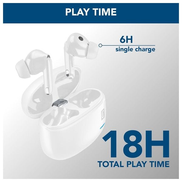 Cellularline 3382 - Bluetooth Headphone In Ear - Up to 18 hours - White