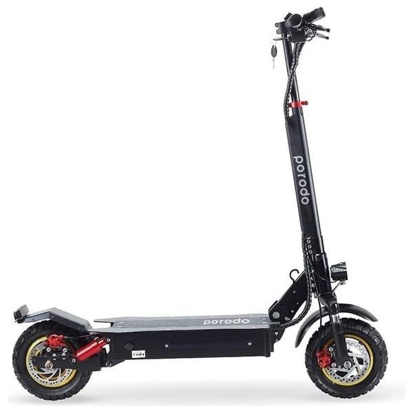  سكوتر كهربائي بورودو لايف ستايل للطرق الوعرة - أقصى قوة 1200 واط - أقصى سرعة 45 كم/ساعة - أسود 