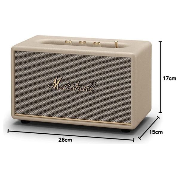 مكبر صوت بلوتوث مارشال Acton III - تصميم مضغوط ومبدع - كريمي