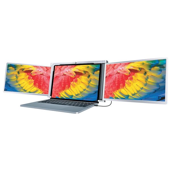  Powerology - Dual Screen Portable Monitor - 13.3-inch IPS display - 60Hz - Silver 