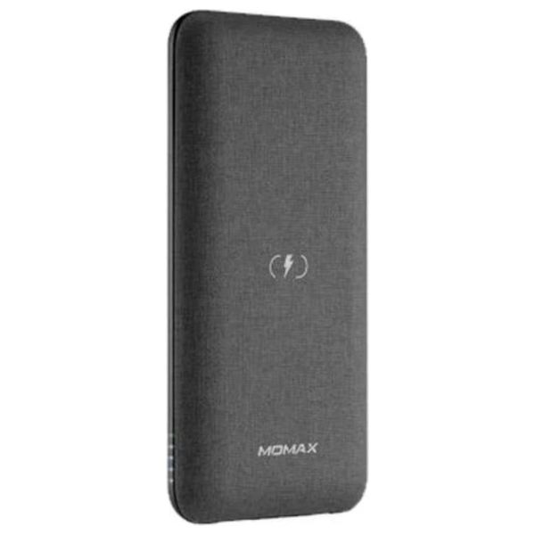  بطارية خارجية لاسلكية من موماكس باور تاتش - 10,000 مللي أمبير - 3 منافذ - أسود 