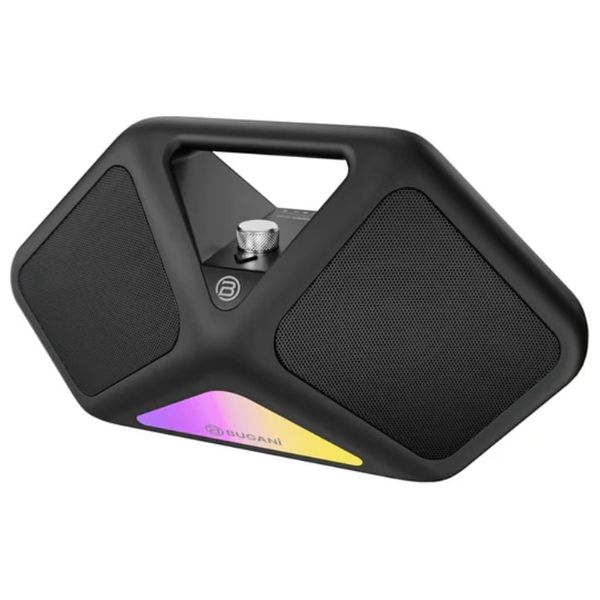 سبيكرصوت بلوتوث محمول من بوجاني ريفورم - طاقة خرج تصل إلى 120 واط - مقاوم للماء بمعيار IPX5 - أسود