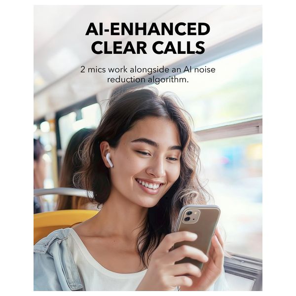  Anker K20i - Bluetooth Headphone In Ear - Up to 36 hours with charging case - White 