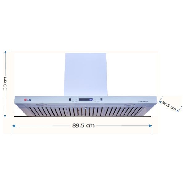 ILK E90T1W - Cooker Hood - 3 Levels Speeds - Digital Display - White