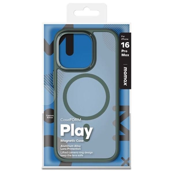  غطاء مغناطيسي موماكس -  لهاتف آيفون 16 برو ماكس - أخضر 