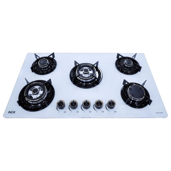Inox E91W - Built-In Gas Cooker - 5 Burners - White