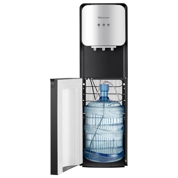 براد مياه هايسنس - قدرة تبريد 90 واط - تعبئة سفلية/تعبئة عبر الأنابيب مع فلتر - سلفر