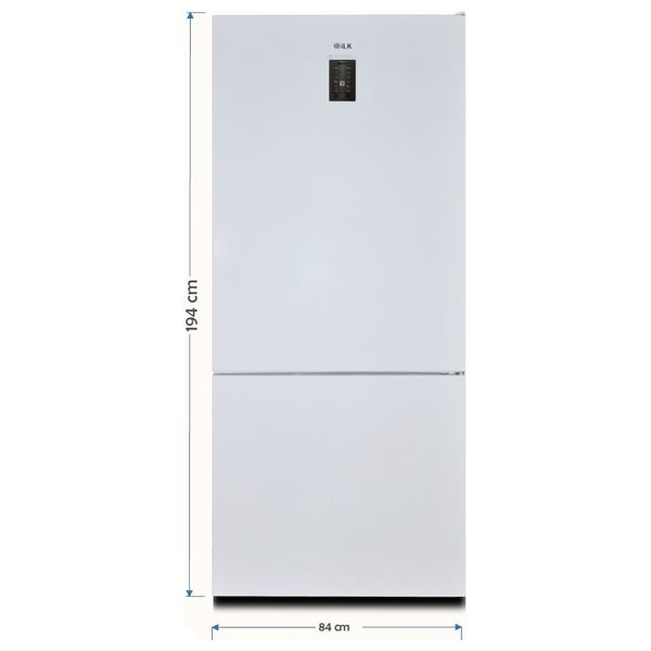  ILK NV679W - Conventional Refrigerator with bottom freezer - 24 ft - Electronic Control with Door Alarm - White 