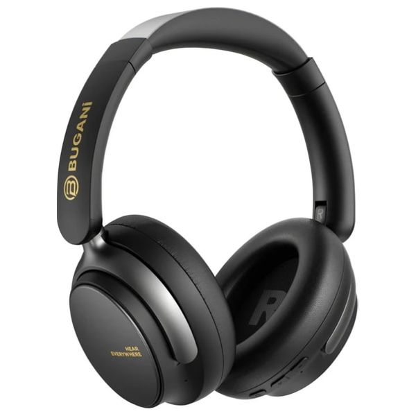 سماعات رأس  فوق الأذن بوجاني BH01 Space - تقنية إلغاء الضوضاء النشطة الهجينة - مدة تشغيل تصل إلى 120 ساعة عند مستوى صوت 50% مع إيقاف تشغيل تقنية إلغاء الضوضاء النشطة - أسود