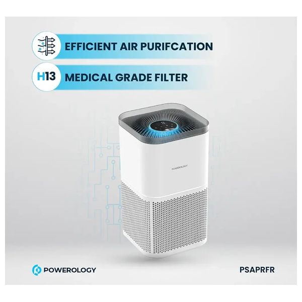  منقي هواء ذكي باورولوجي - يزيل الروائح والدخان - تنقية هواء فعالة - أبيض 