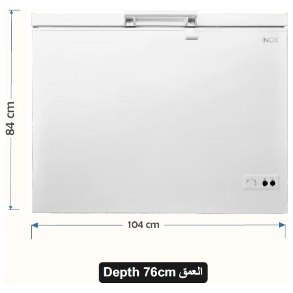 Inox S305LW - Chest Freezer - 14 ft - LED interior lighting - White