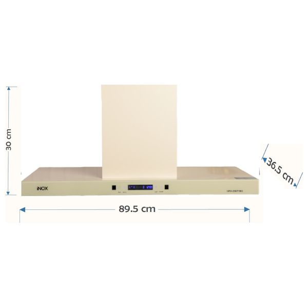 Inox E90T1BG - Cooker Hood - 3 Levels Speeds - Digital Display - Beige