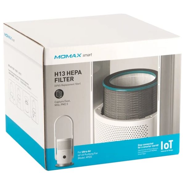  Momax ULTRA-AIR IoT UV Purifying Fan - UV Sterilization - Smart Control - Gray 