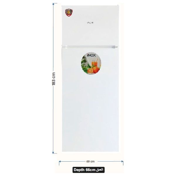 Inox DS462LW - Conventional Refrigerator - 17 ft - Inner Fan for Cooling Distribution - White