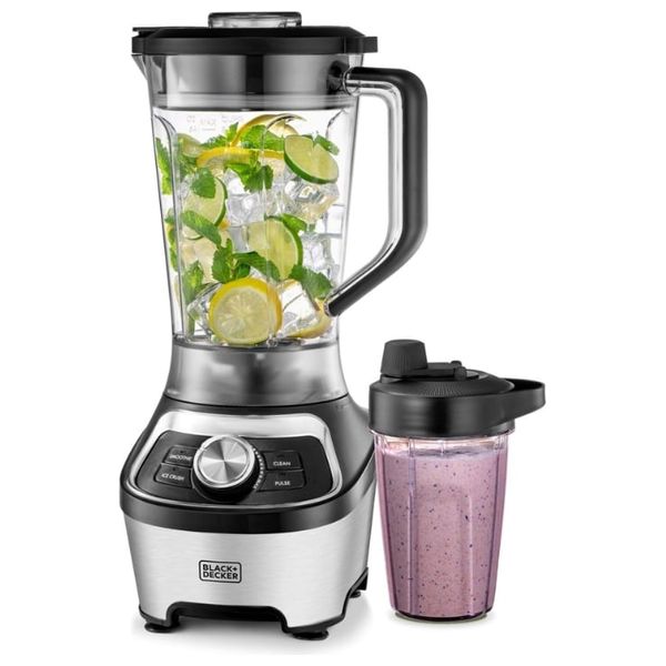 خلاط بلاك آند ديكر - 1200 واط - سرعة متغيرة مع خاصية النبض - سلفر