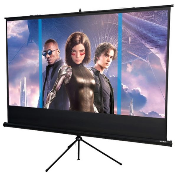  Havit PS100 Tripod Projector Screen - 100 inch - Mount: Tripod stand for stability and portability - Black 