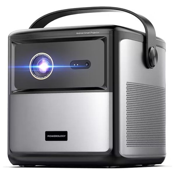  جهاز عرض بروجيكتور جوجل DLP  باورولوجي Starbeam - حجم الإسقاط 100انج - أندرويد 9 مع جوجل تي في - رمادي 