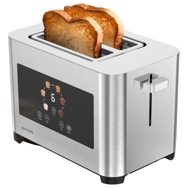  محمصة خبز رقمية بورودو - شريحتان - 850 واط - سلفر 