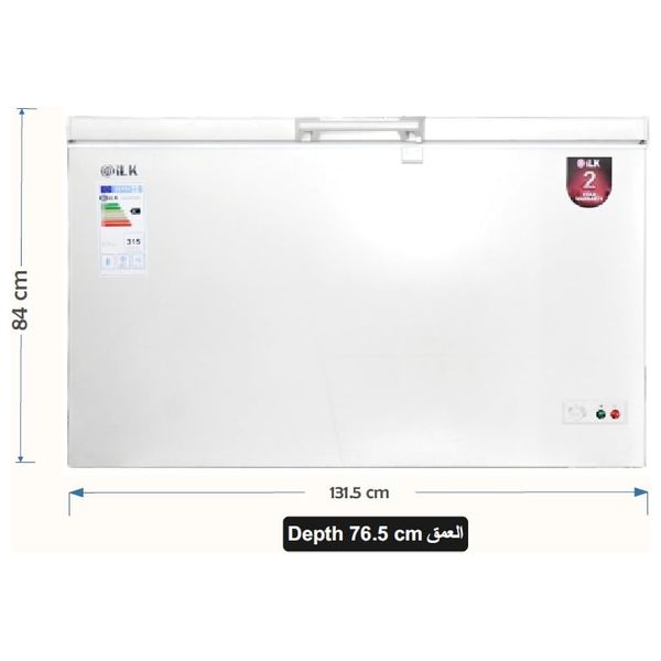 ILK S407GLW - Chest Freezer - 16 ft - Outside condenser - White