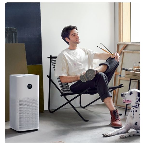  منقي الهواء الذكي من شاومي 4 EU - تغطية 28–48 مترًا مربعًا - فلتر HEPA 3 في 1 - ابيض 