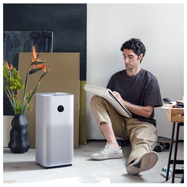  منقي الهواء الذكي من شاومي 4 EU - تغطية 28–48 مترًا مربعًا - فلتر HEPA 3 في 1 - ابيض 