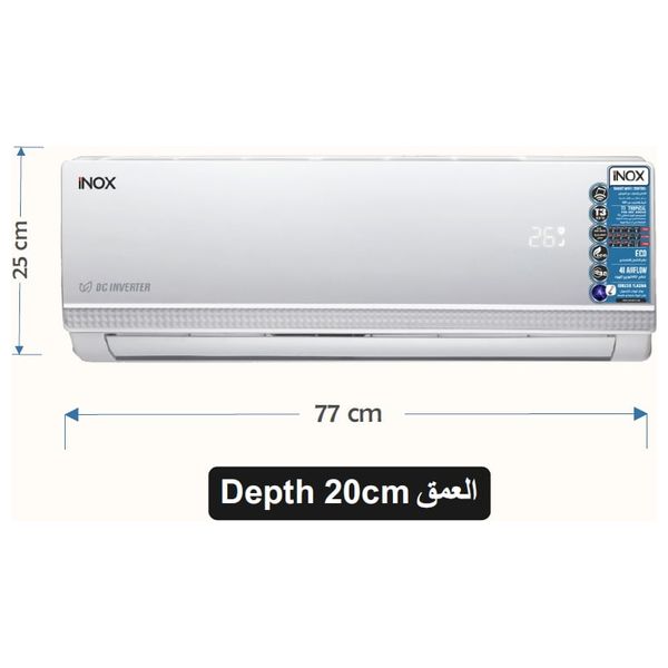 Inox TW12K-AS - Wall Mounted Split AC - 1 Ton - WiFi control - White