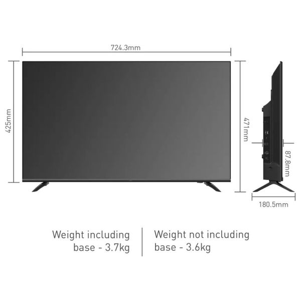  Infinix X1 Smart TV - 32-Inch - HD, LED, 60 Hz - Android TV 
