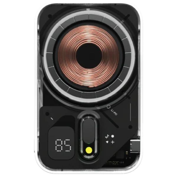  شاحن محمول بتقنية ماج سيف موماكس باور فلو برو - 5000 مللي أمبير -  تصميم محمول نحيف وخفيف الوزن وسهل الحمل - أبيض 