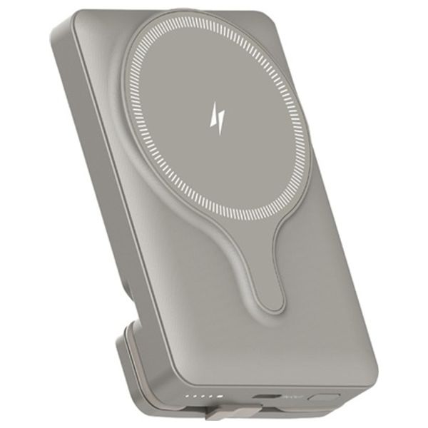 Powerology - Power Bank - 5000mAh - with Magnetic Wireless Car Charger - Titanium