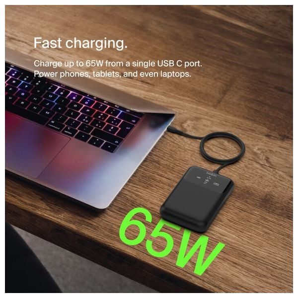 Belkin 2665 - Power Bank - 20000 mAh - 65W - Black
