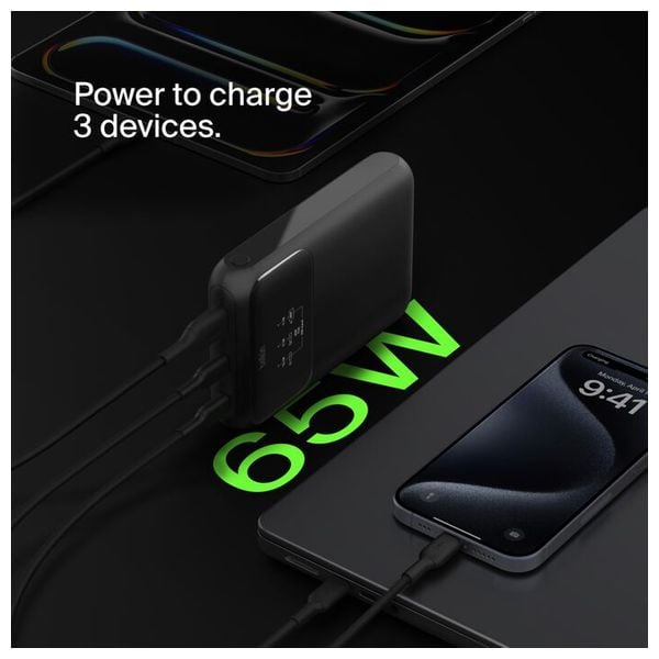 Belkin 2665 - Power Bank - 20000 mAh - 65W - Black