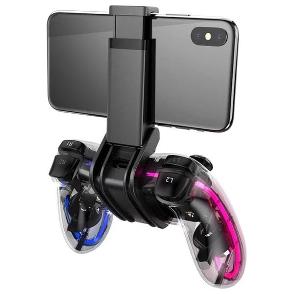  وحدة تحكم الألعاب اللاسلكية هافيت G180BT - بلوتوث 5.0 - تجربة لعب سلسة وسريعة الاستجابة - أبيض شفاف 