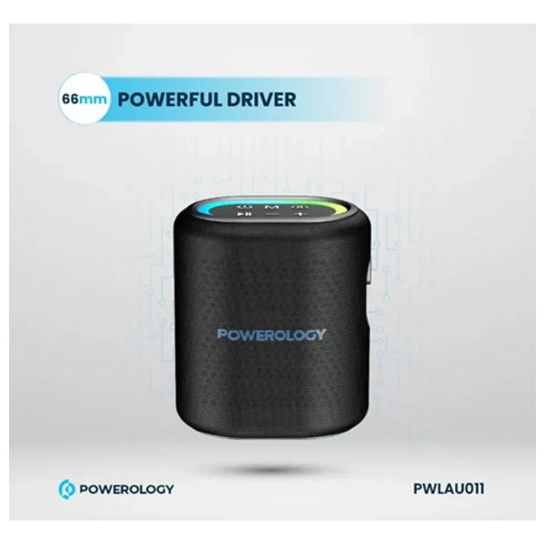 Powerology - TWS Speaker - 20W - RGB Light - Black