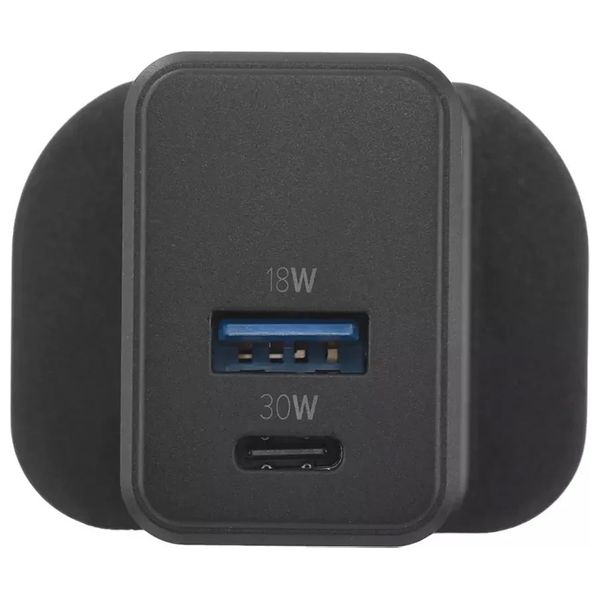 Cellularline 4095 - Wall Charger - 30W - 2 Ports -  Black