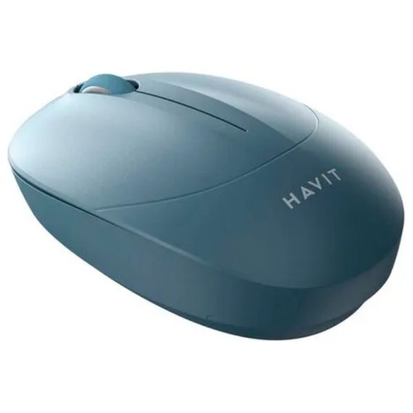  ماوس لاسلكي هافيت MS54GT - دقة 1600 نقطة في البوصة لأداء سلس ودقيق - عمر أزرار يصل إلى 3 ملايين نقرة - ازرق 