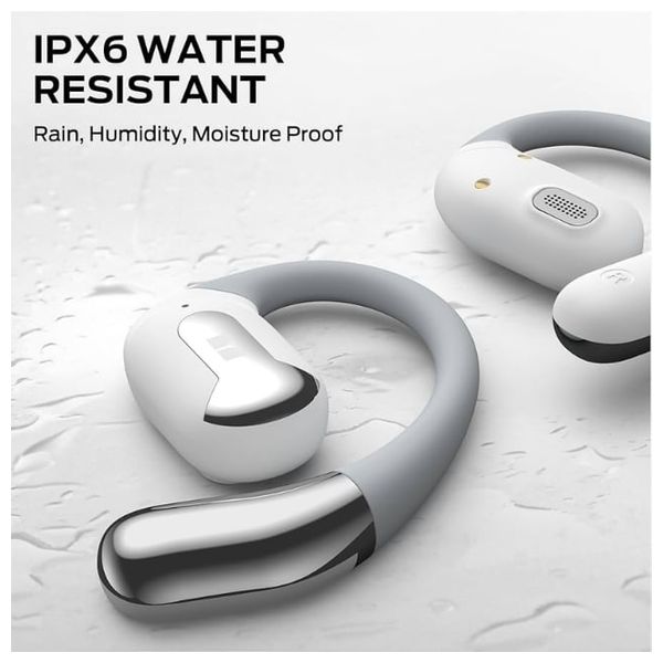 Monster Open Ear AC317 Wireless Headphones - Long Battery Life Up to 24 hours of playback - Sweat Resistant IPX6 rating - White