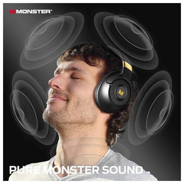 Monster Persona SE Over Ear Headphones - Active Noise Cancelling (ANC) - Long Battery Life Up to 60 hours of continuous use - Black