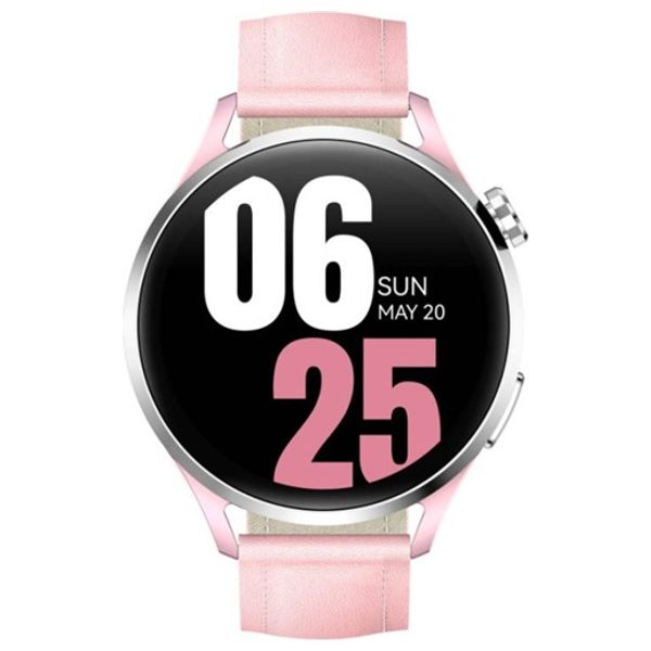  ساعة ذكية كيسليكت Kr 3-Sunset - شاشة اموليد 1.5-انج - إطار من الفولاذ المقاوم للصدأ - وردي 