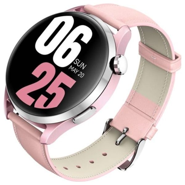  ساعة ذكية كيسليكت Kr 3-Sunset - شاشة اموليد 1.5-انج - إطار من الفولاذ المقاوم للصدأ - وردي 