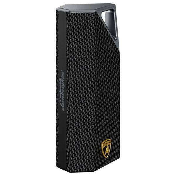 سبيكر صوت بلوتوث محمول بوجاني بريف إصدار لامبورغيني - طاقة خرج تصل إلى 28 واط - منفذ شحن يو اس بي سي - مقاومة للماء بمعيار IPX7 - سلفر